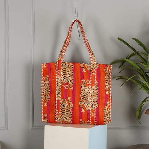 Marubhumi Women Lightweight Travel Bag Purse Cotton Shoulder Tote Bag For Shopping Grocery & Beach Bag