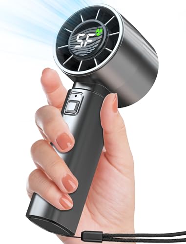 FESTIVALCOS Portable Handheld Fan - High Speed Cooling, USB Rechargeable Mini Fan with 4000mAh Battery 12 Hours Battery Li...