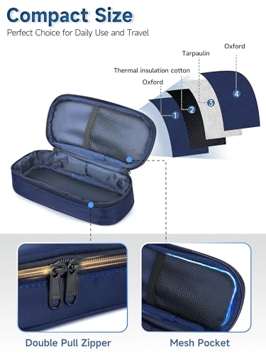 YOUSHARES Insulin Vials Cooler Travel Case - TSA Approved Diabetic Medication Vial Cooling Bag with Protective Ice Brick, ...
