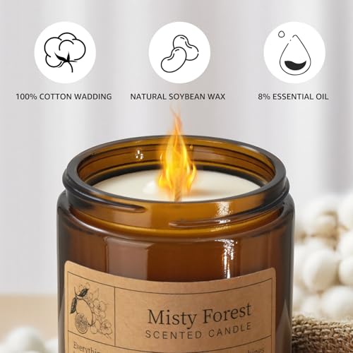 Manly Scented Candles Gift Set - 4 Pack Soy Wax Candles for Men, Aromatherapy Candles with Lavender/Vanilla/Forest/Rose Sc...