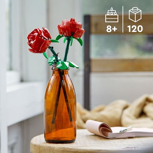 LEGO Roses - Building Toy for Kids, Girls & Boys, Ages 8+ - Artificial, Fake Roses for Home Decor & Display - Gift Idea fo...