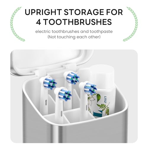 GFWARE Toothbrush Holders with Cover - Electric Toothbrush Length Less Than 9 inches, 5 Slots Tooth Brush Holder for Bathr...