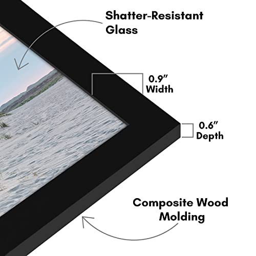 Americanflat 8x24 Picture Frame with Shatter-Resistant Glass - Signature Collection - Gallery-Style Frames Made of Enginee...