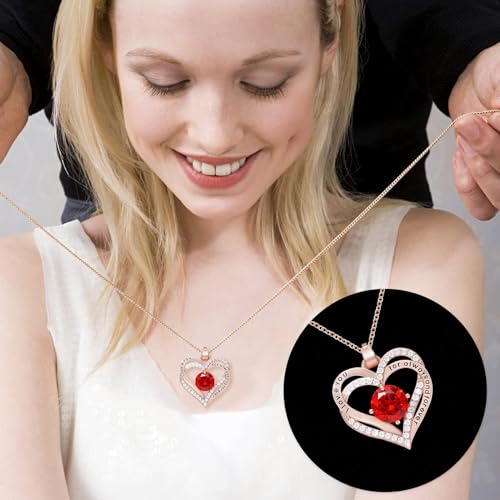 Yabesty Preserved Rose with Love Necklace Jewelry Gift Set, Hand-Made Rose Flower Gifts for Her on Christmas Day,Mother's ...