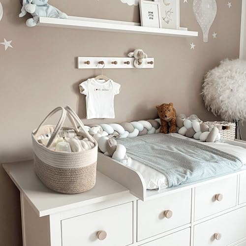 Kodomoore Diaper Caddy Organizer, Empty Gift Basket for Newborn Essentials, Baby Storage Basket, Stylish Gift Bag for Baby...