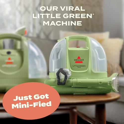 BISSELL Little Green Mini Portable Carpet and Upholstery Deep Cleaner, Car/Auto Detailer, with HydroRinse Self-Cleaning To...