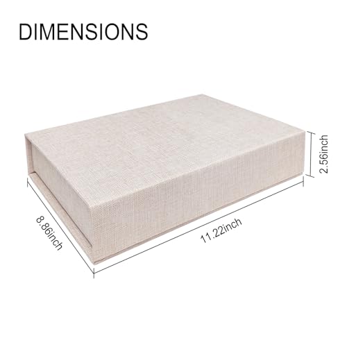 Sprsthai 8x10 Archival Photo Storage Box with Lid – Stackable Memory Keepsake Organizer for Photos, Certificates, Jewelry...