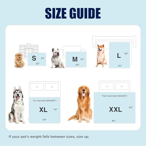 Tuiskusa Premium Cooling Blanket for Dogs Pet Cooling Pads Washable Pet Cool Mat for Cats Hot Weather Puppy Lightweight Th...