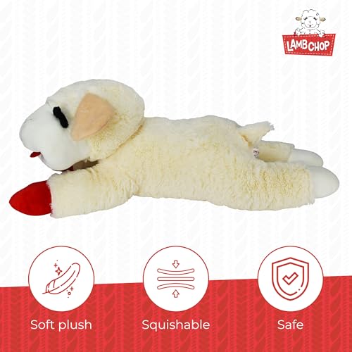 Multipet Lamb Chop Dog Plush Toy - Squeaky Toy for All Dogs - Extra Soft Plush - Stuffed Animal for Cuddling & Playing - J...