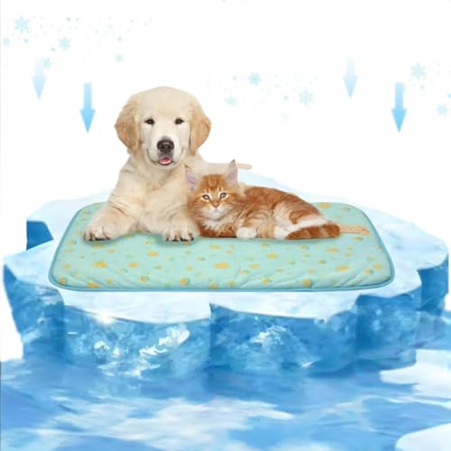 Cat Cooling Mat, Cooling Pad for Dog, Reversible Cool & Warm, All-Season Use, Anti - Slip, Machine Washable, Ideal for Dog...