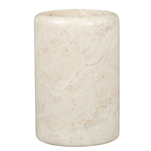 Creative Home Natural Champagne Marble Tumbler Solid Stone Toothbrush Holder Cup Bathroom Vanity Makeup Brush Pen Organize...