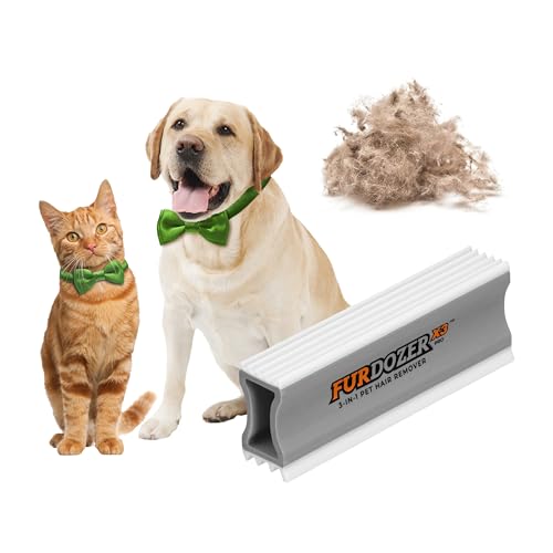 FurDozer Pet Hair Remover & Auto Detailing Tools - Cat & Dog Hair Remover for Carpets, Car Interiors, Couches, Bedding, & ...