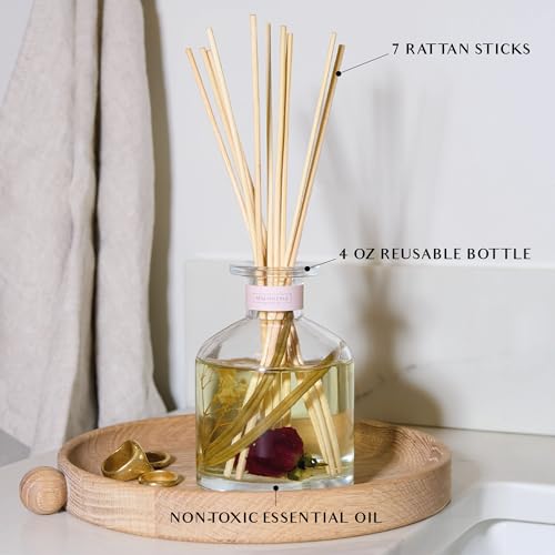 Benevolence LA Beach Rose Gift Box | Candle, Room Spray & Reed Diffuser | Rose & Sandalwood | Elegant Home Fragrance | Rea...