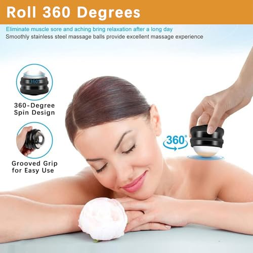 Acreditch Massage Ice Roller Ball - Roller for Muscles Deep Tissue - Stays Cold for 6 Hours, Plantar Fasciitis Roller, Spo...