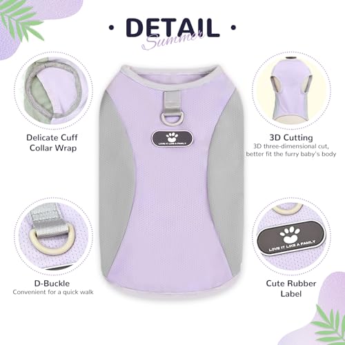 AXIIJGL Dog Cooling Vest with D-Ring Dog Tshirt Sun Protection Small Puppy Clothes for Girls Boys Stretchy Shirts for Dogs...