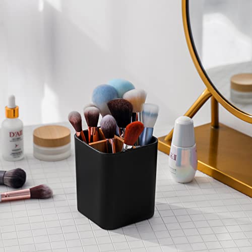 Bamboo Toothbrush Holder for Bathrooms, 3 Slots Toothbrush and Toothpaste Holder Bathroom Counter Organizer for Electric T...