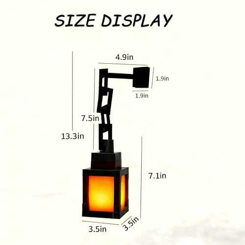 ZQSLKI Pixel Lantern Night Light - 16 Color Changing LED Mood Light with Remote Control, Desk & Wall Mountable, Dimmable T...