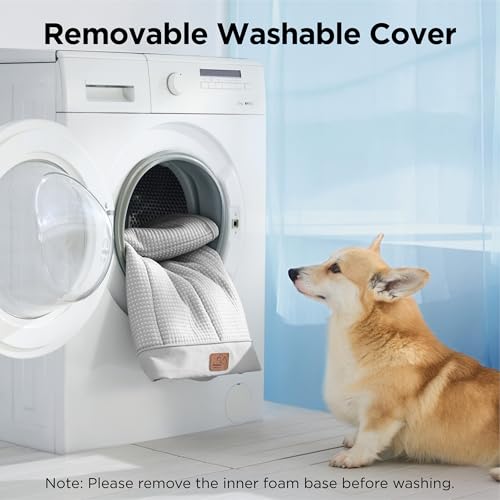 Bedsure Orthopedic Cooling Dog Bed for Crate - 35x22 Inches Large Comfy Breathable Summer Beds with Removable Washable Cov...