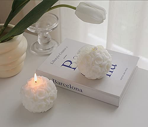 Aroma Candle,140G Hydrangea Onion Flower Shaped Soy Wax Scented Candle for Table Photo Prop Birthday Gift,Prefect for Medi...