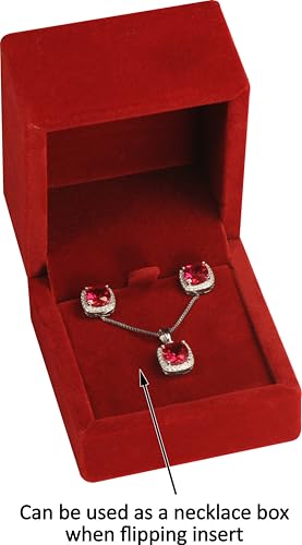 LAODA Luxury Velvet Stud Earring Box Multiple Use Necklace Pendant Earring Jewelry Gift Storage Holder Box(Jewelry not Inc...