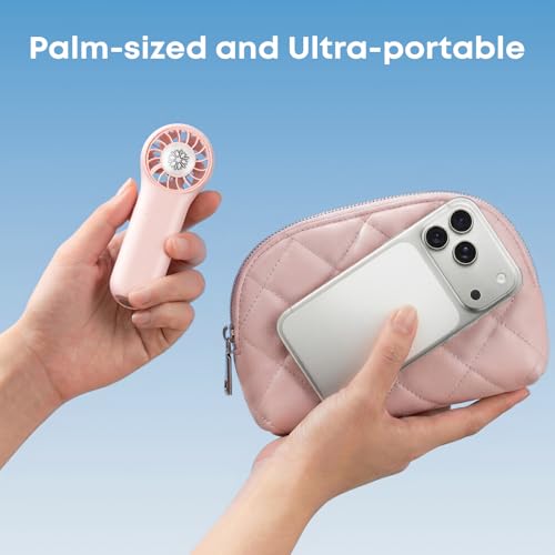 DREAMME Mini Handheld Fan, Ultra-Powerful Mini Fan, 4-Speed Personal Small, Cute Small Pocket, Rechargeable Operated Porta...