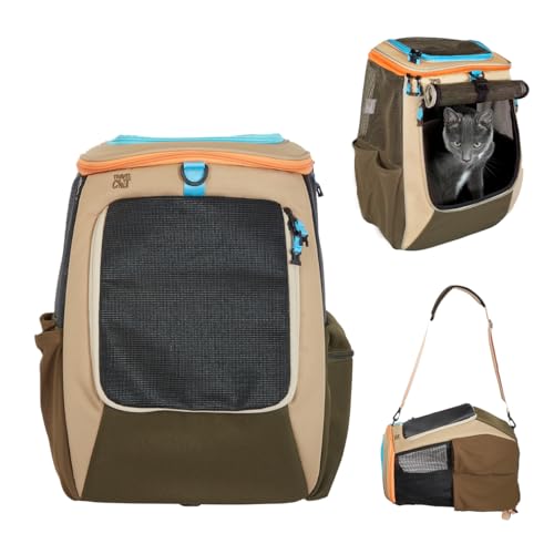 Travel Cat Backpack Carrier - The Navigator Convertible Pet Carrier Backpack - Cat Carrier Backpack with Fully Ventilated ...