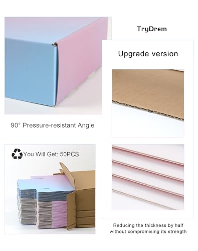 Shipping Boxes 50-Pack Cardboard Boxes: Purple Packaging Boxes - 6x4x2 Mailer Boxes - Small Business Mailing Packing Box