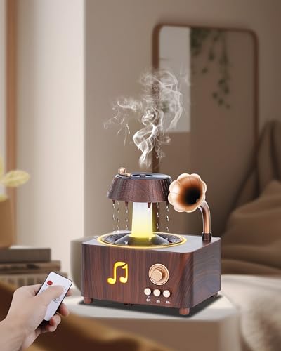 Kaaeiccr Essential Oil Diffuser, Humidifiers For Bedroom, 250ml Cool Mist Rain Diffuser, 7 Colors LED Ambient Light & Auto...