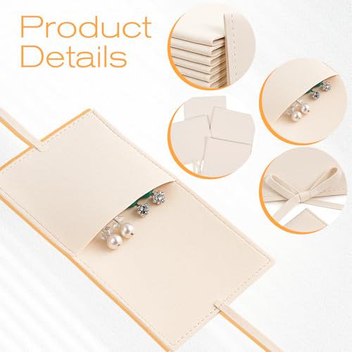 YQQYG 30 Pcs Microfiber Jewelry Pouch with Band 8x8 cm, Jewelry Packaging Gift Bags for Bracelet Necklace Packaging