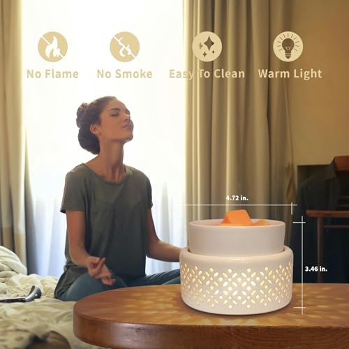 VICTORIA AROMA Ceramic Wax Melt Warmer - LED Night Light Candle Wax Warmer for Scented Wax, Electric Fragrance Wax Melter ...