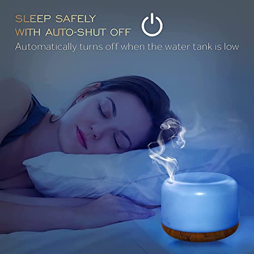Oil Diffuser Humidifier 300ML,Electric Ultrasonic Air Aroma Diffusers Vaporizer,Scent Mist Defuser with Remote,Auto-Off,7l...