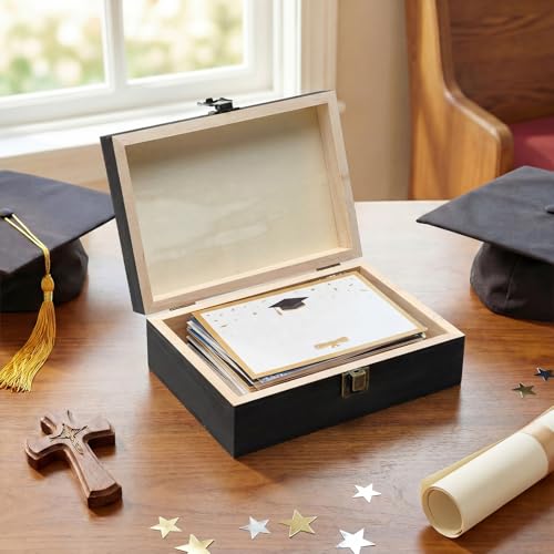 Seeloowy Graduation Memory Keepsake Box with Photo Custom 2026 Large Grad Card Box with Customized Picture Gift for Him He...