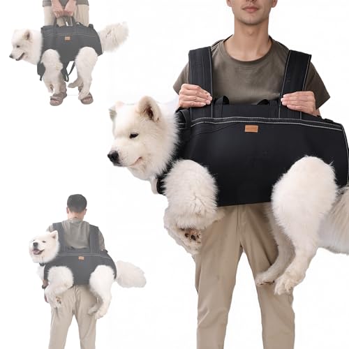 Terapaton Dog Lift Harness Backpack Carrier for Large Dogs, Full Body Sling with Handle, Dog Harness for Joint Injuries, A...