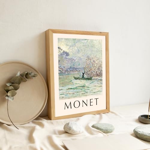 QIAOMICS Wall Art Prints Aesthetic,Flower Market Wall Art Prints for Bedroom,Monet&Van Gogh Poster,Colorful Abstract Girls...