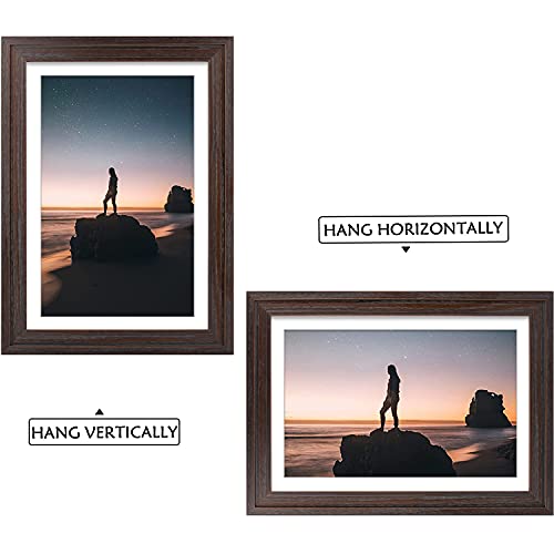 Golden State Art, 13x19 Picture Frame - Displays 11x17 Photo with Mat or 13x19 Without Mat, Wide Moulding Solid Wood Frame...