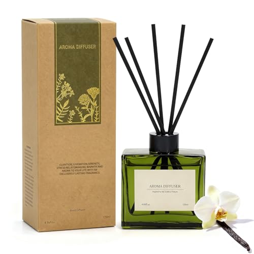 GAGINGOOLD Reed Diffuser, 4 oz Vanilla Cream Scent Diffuser with 7 Sticks, 90 Days Long Lasting Reed diffusers for Home, E...