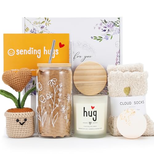isolune Get Well Gifts Basket for Women - Hugs & Healing Luxury Care Package for Her, Feel Better Soon Gift Baskets - Symp...