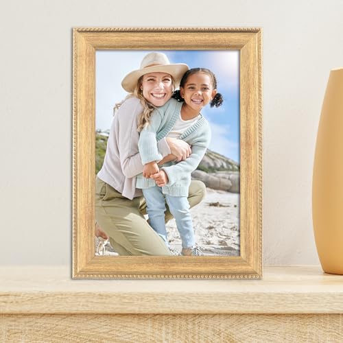 Lawrence Frames Classic Bead Picture Frame, 5x7, Gold