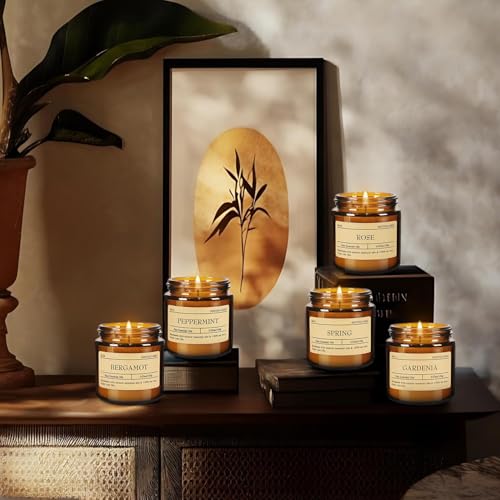 Scented Candle Set 24 Pack (3.05oz Each) - Aromatherapy Candles with Essential Oils, Smokeless Soy Wax Candles in 12 Scent...
