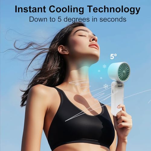 Joytential Portable Handheld Fan, Turbo Hand Fan with 1-100 Speed Adjustable USB Rechargeable, Powerful Instant Cooling Pe...