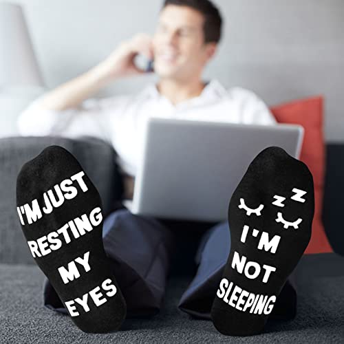 FilmHOO Birthday Gifts for Men Fathers Day Dad Gifts for Dad from Daughter Son Wife Easter Mens Funny Socks for Him