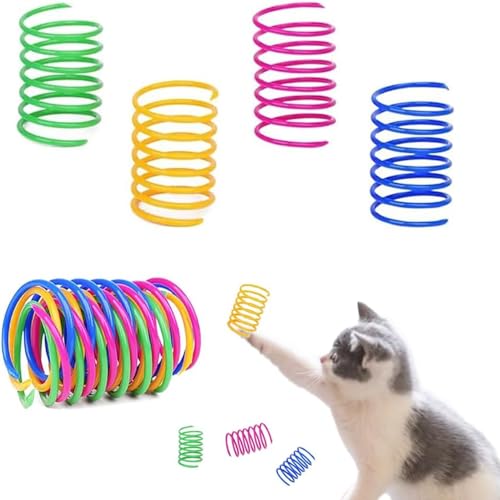 hersmile Cat Toys for Indoor,35 Pack Interactive Cat Toy Pack Including Crinkle Balls,Sparkle Balls,Spiral Springs for Mos...