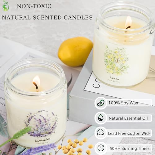 6 Pack Candles for Home Scented, 37.8 oz 300 Hour Long Lasting Aroma Candles,Scented Candles for Women, Natural Non Toxic ...