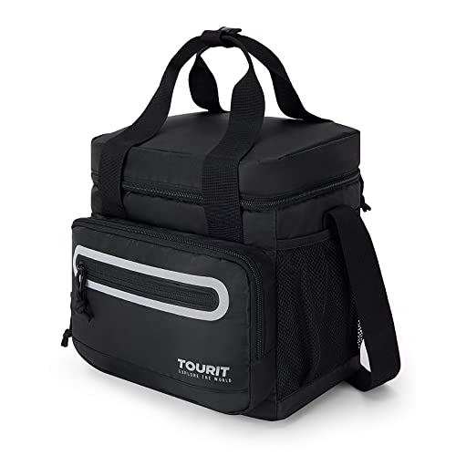 TOURIT Large Lunch Bag 14L Insulated Lunch Box Lunch Cooler for Men Women Work, Black