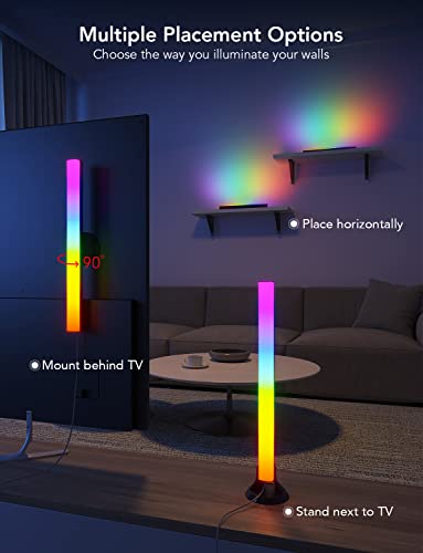 Govee RGBIC Light Bars, 15 Inches WiFi TV Backlight Suitable for 45-70 inch TVs, Smart Light Bars with Multiple Placement ...