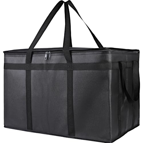 Bodaon Insulated Food Delivery Bag, XXXL Pizza Delivery Bags for Hot and Cold Food, Commercial, Large Capacity Reusable Wa...
