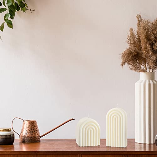 Roowest 2 Pcs Arch Shaped Aesthetic Candles Goddess Cool Soy Wax Trendy Female Women Scented Candle Decorative for Home Table