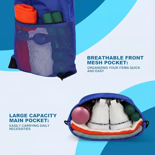 TILYMOL Drawstring Backpack Gym Bag - String Gym Bag for Men & Women, Lightweight Cinch Sports Sackpack for Beach, Travel,...