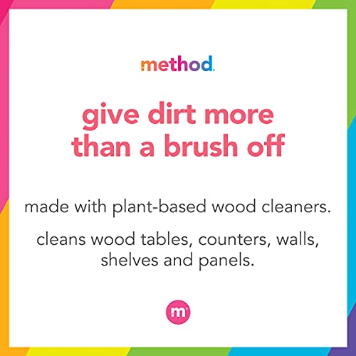 Method Daily Wood Cleaner, Almond, Cleans Shelves, Tables and Other Wooden Surfaces While Removing Dust & Grime, 28 oz Spr...