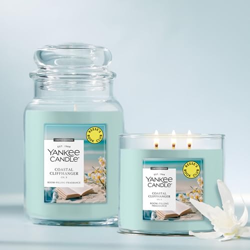 Yankee Candle x Reese’s Book Club, Coastal Cliffhanger, Summer Scented Candle, Sea Daffodil Scent, Solar Florals Scent, 22...